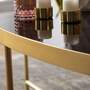 Couchtisch Glas Metall Schwarz Gold 1