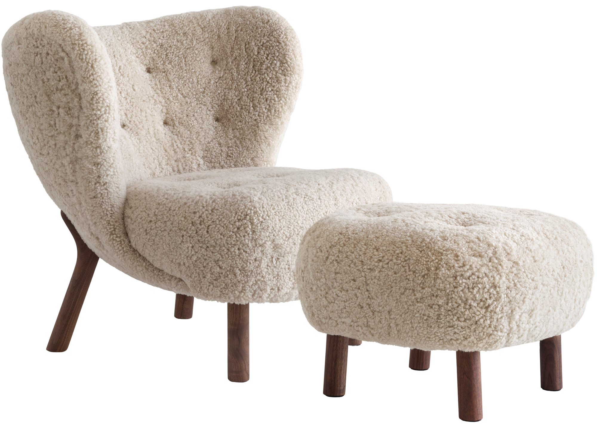 Little Petra Vb1 Sessel & Atd1 Pouf Weiß 0