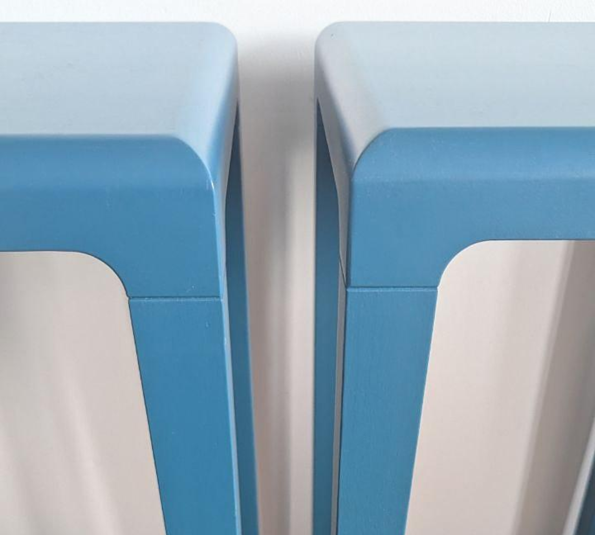 2x Rioja Bar Stool Set Oak Blue 2