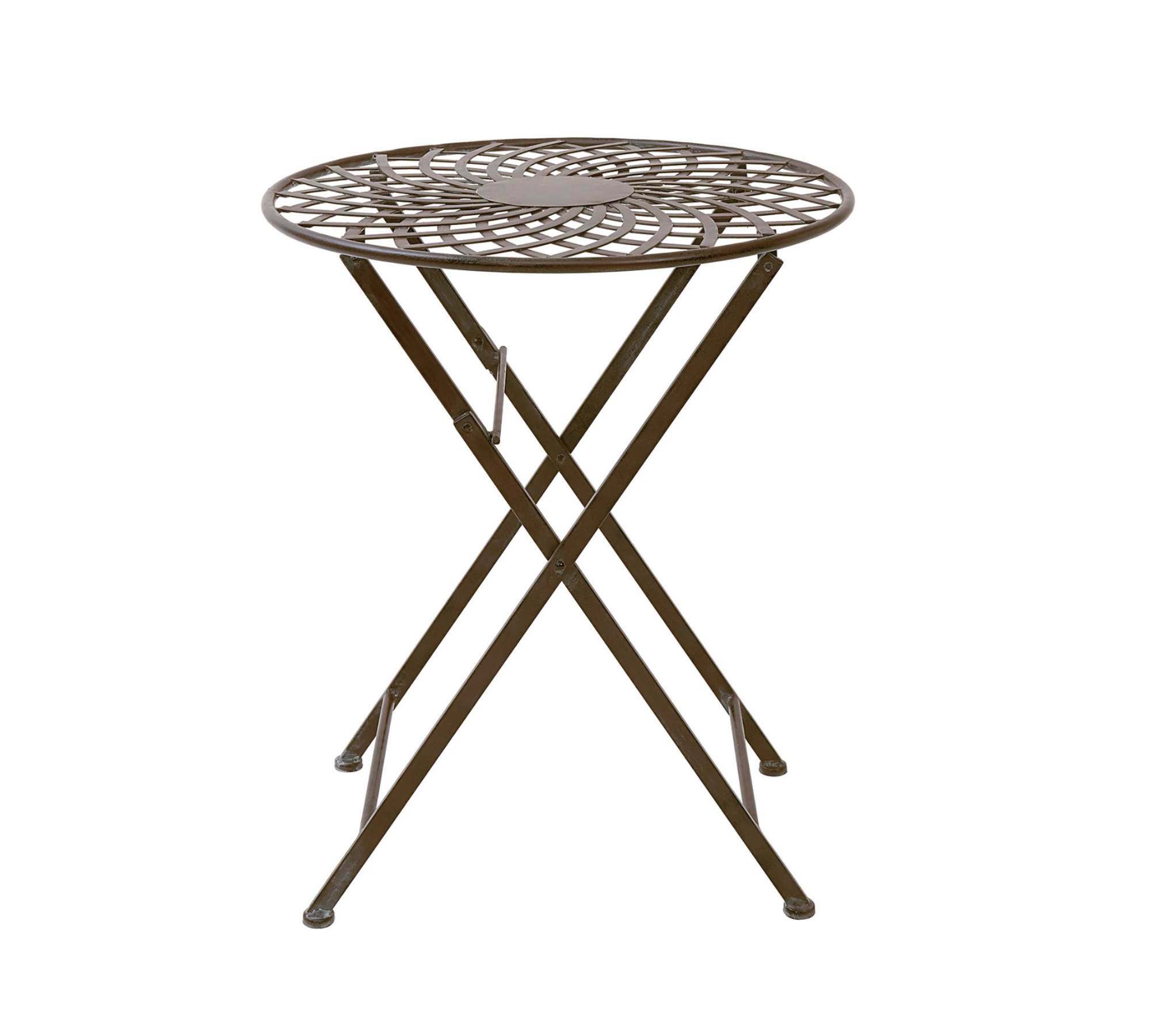 Gartentisch Metall Braun 2