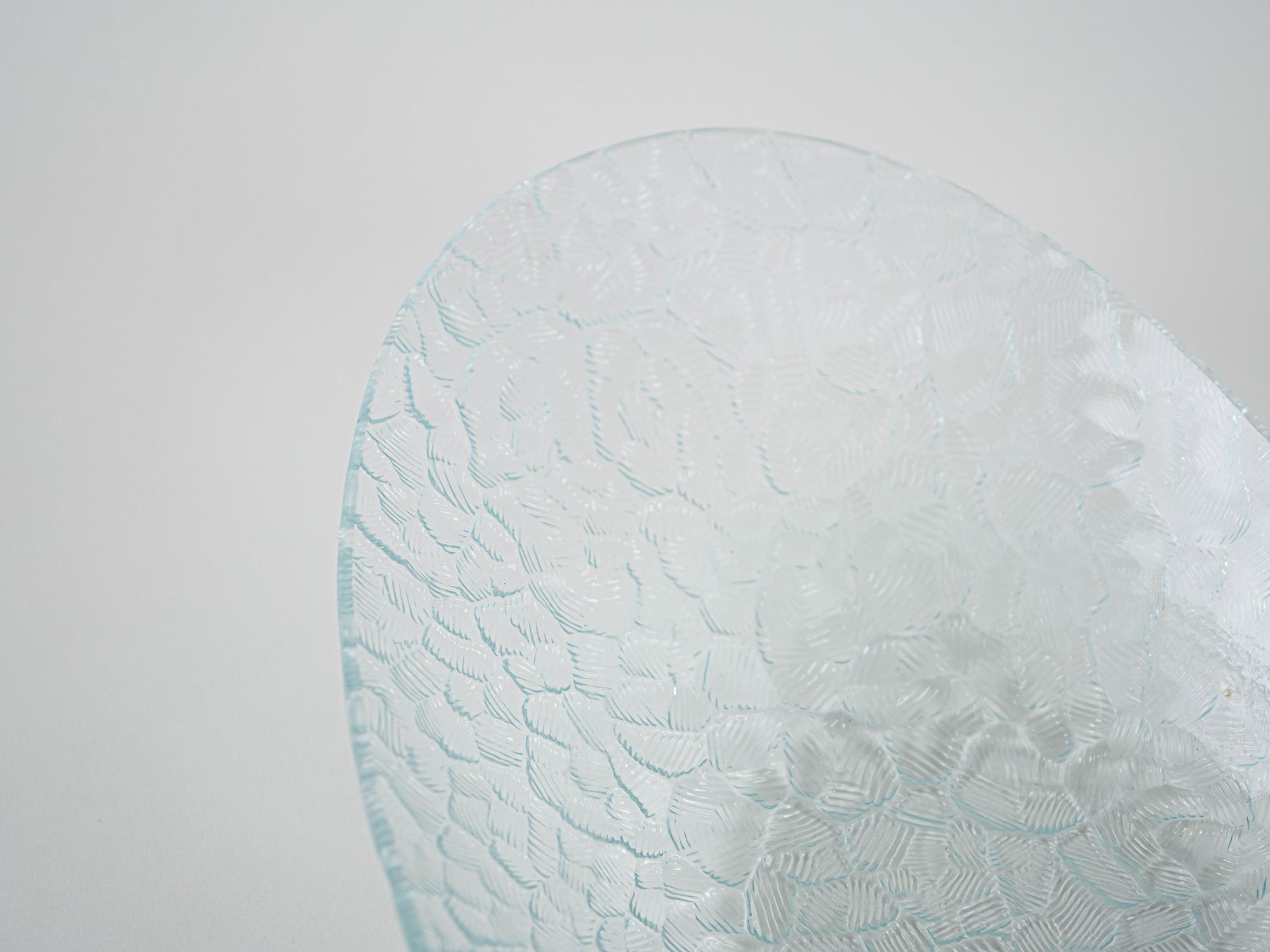 Glass serving platter 1970s 7