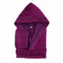 Unisex Baumwoll-Bademantel mit Kapuze Beere Medium 0