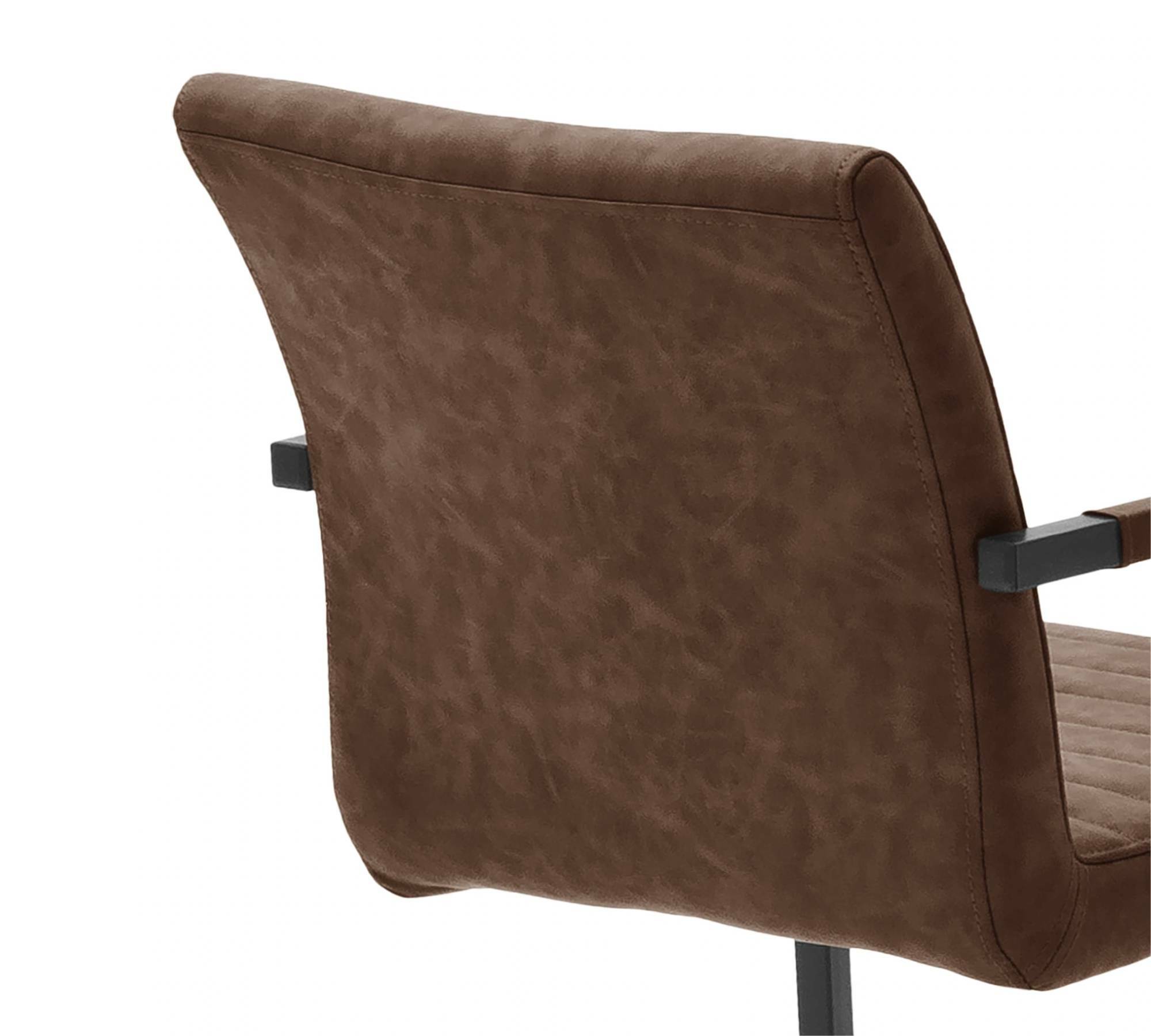 Armchair Faux Leather Brown 4