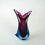 Vase Murano-Glas Blau 1960er Jahre 6