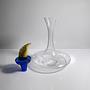 Vintage Postmodern Weinkaraffe Glas 1
