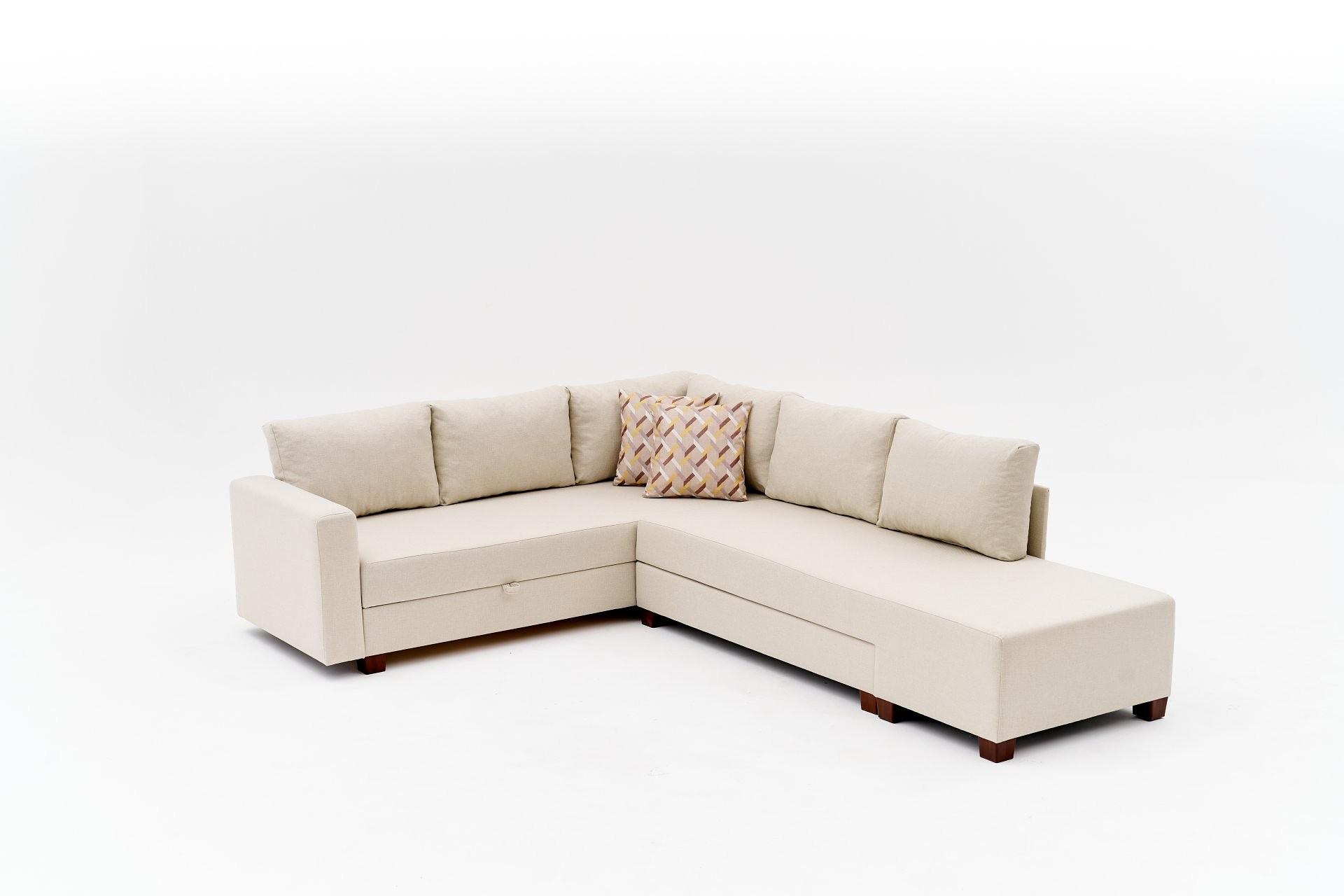 Aly  Schlafsofa Récamiere Rechts Baumwolle Creme 7