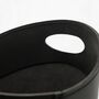 Kio Vase Leather Black 1
