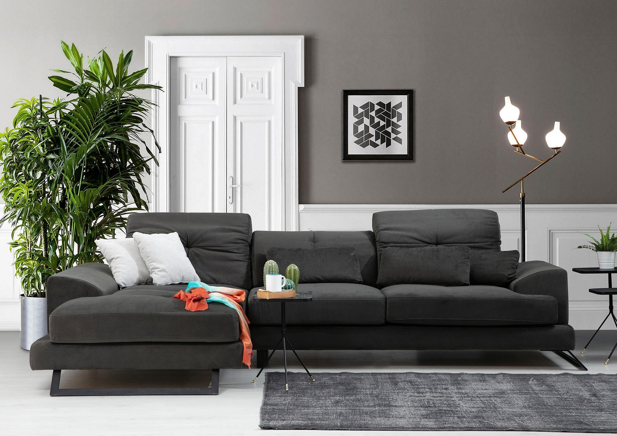 Frido Links Ecksofa Anthracite 2