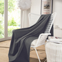Leichte Decke aus Waffelpiqué 100% Baumwolle Grau Single 3