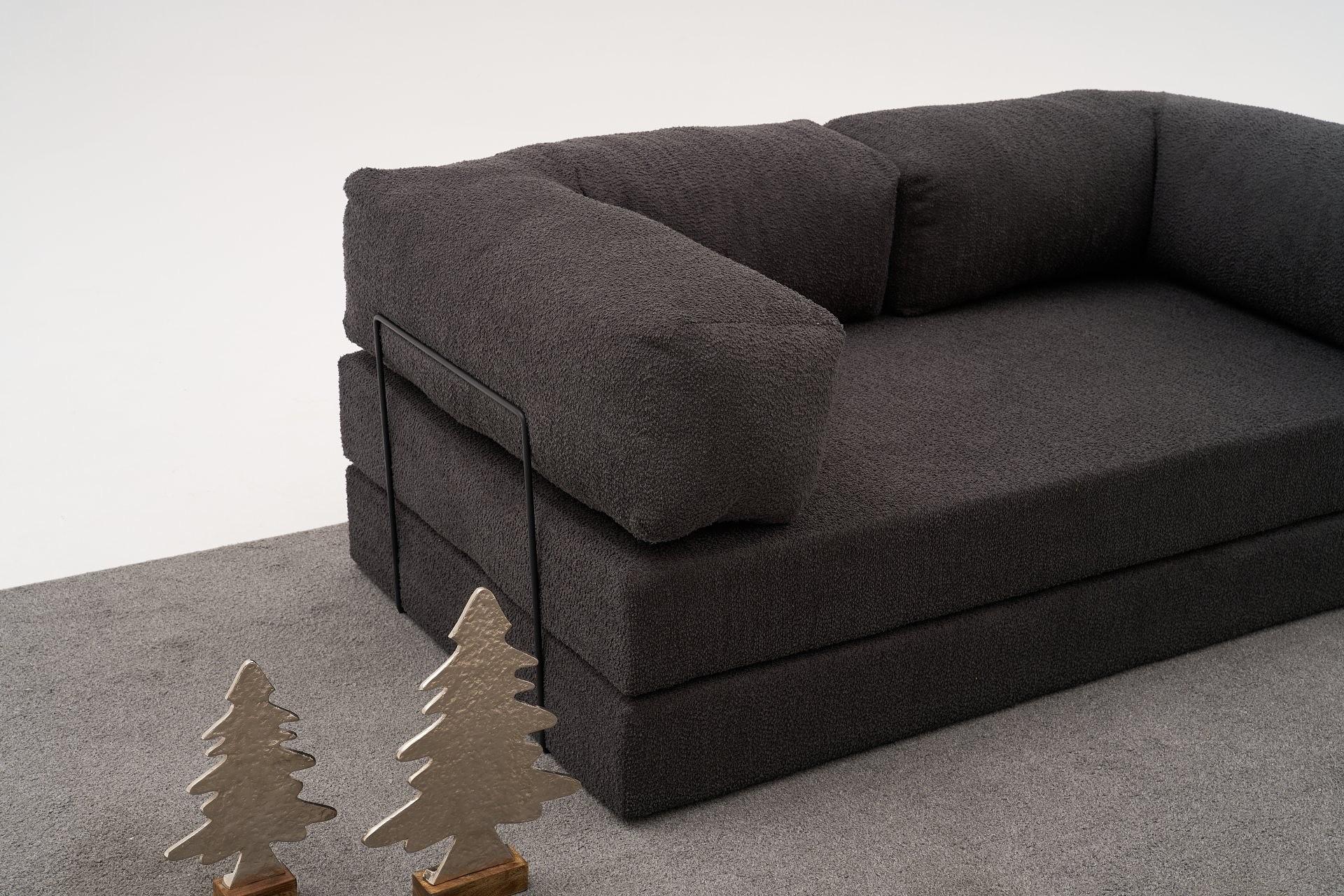 Comfort Schlafsofa 2-Sitzer Anthrazit 2