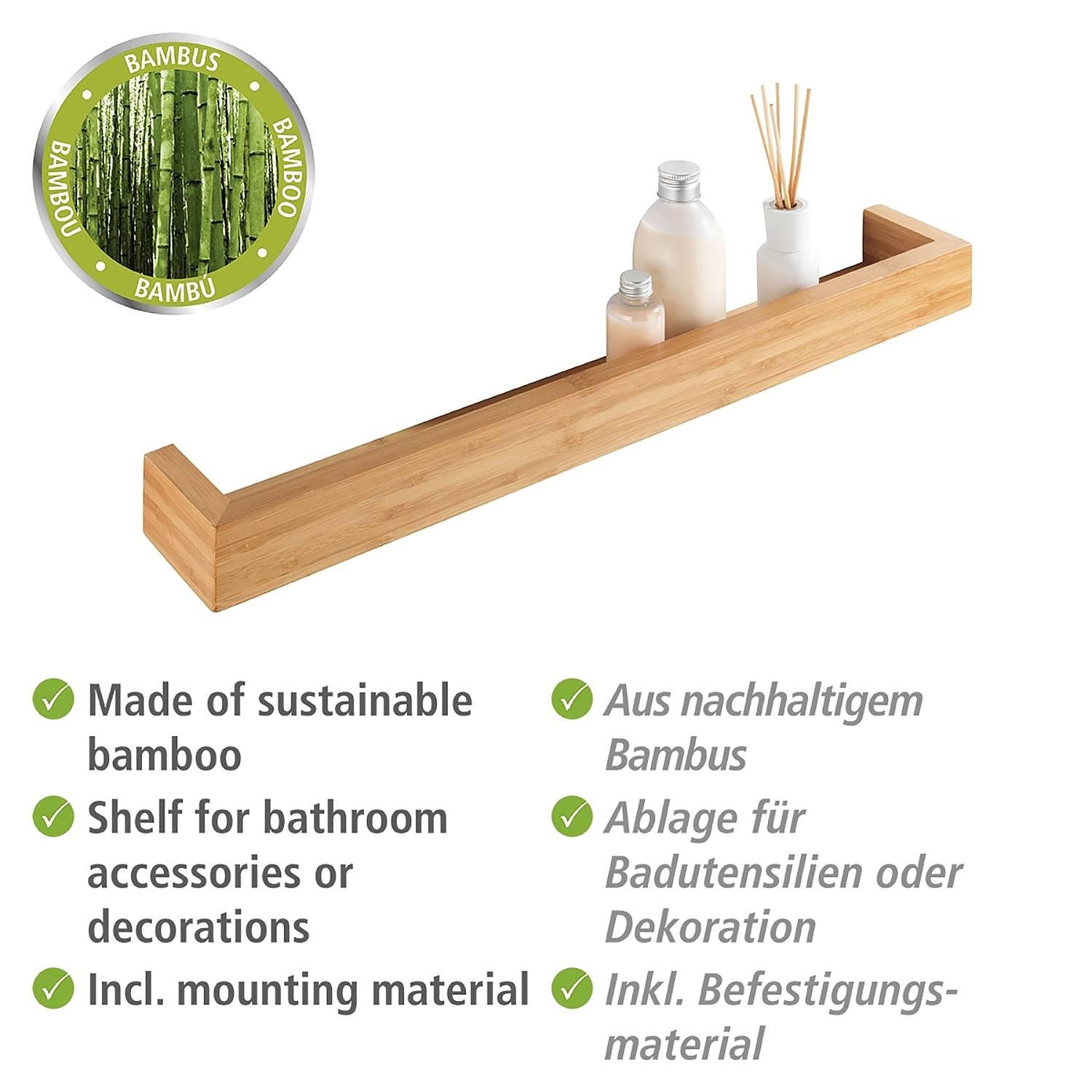 Wandregal Bambusa Bambus Braun 4