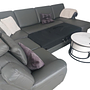 Anthracite Leather Sofa 1
