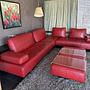 Corner Sofa Dono Leather Red 4