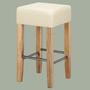 Barhocker Cremeweiß Akazie massiv 0