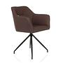 ELVERUM SPU Dining chair Faux leather Dark brown 3