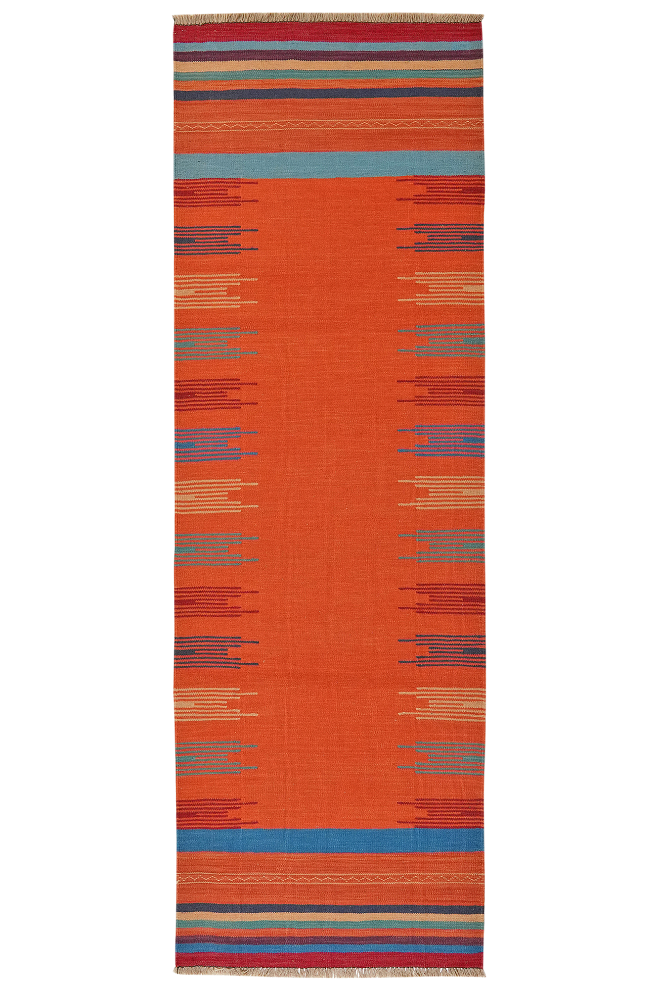 Kilim Gashgai Teppich Wolle Orange 0