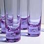 6x Vintage drinking glasses Alexandrite glass 1970s 5