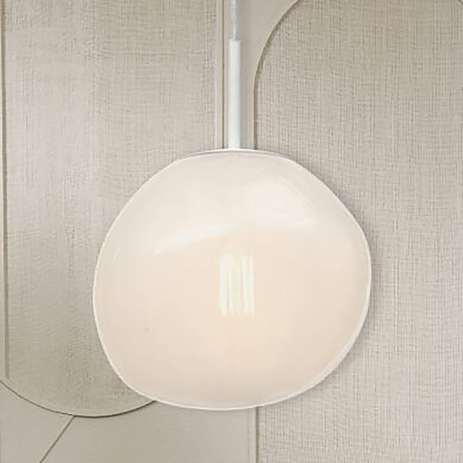 Helsinki Hängeleuchte Milchglas 1-flammig Weiß 1