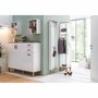 Garderobe Holz Metall Weiß 1