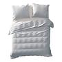 Bettwäsche Set Oxford Baumwolle Hellblau + 2 Kissen 70 x 60 1
