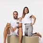 Runder Garten Sitzsack Nerz 8