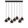 Lampada a sospensione con 7 elementi metallo nero 3