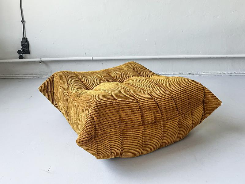 Togo Ottoman Cord Sand Brown 1