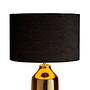 Table lamp FRONT ROW Ceramic Textile Black Gold 3