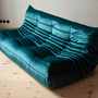Togo Lounge Set 3 pezzi Velluto Petrolio 2