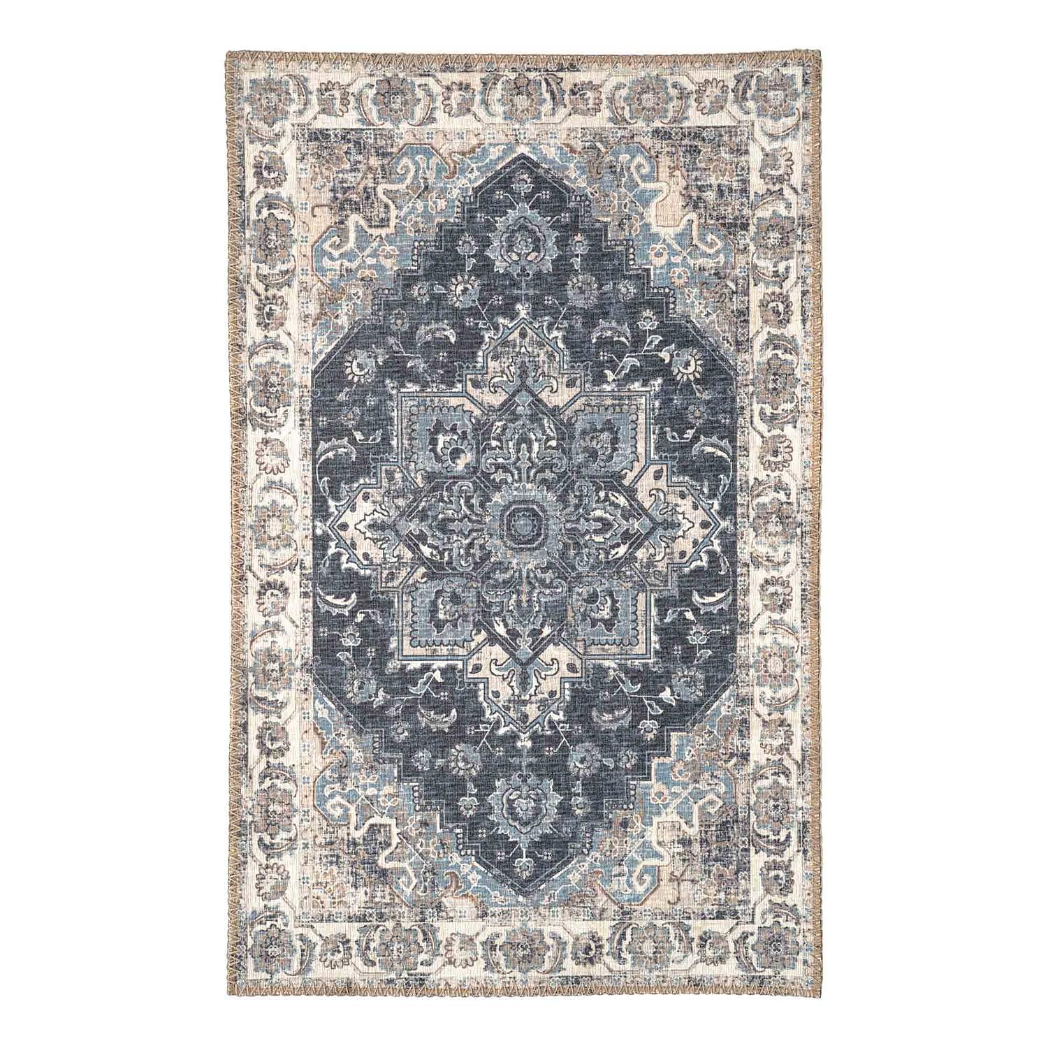 Fußmatte Havana Chenille Blau 1