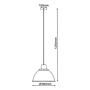 Pendant Light Erena 1-Light Iron Green 4
