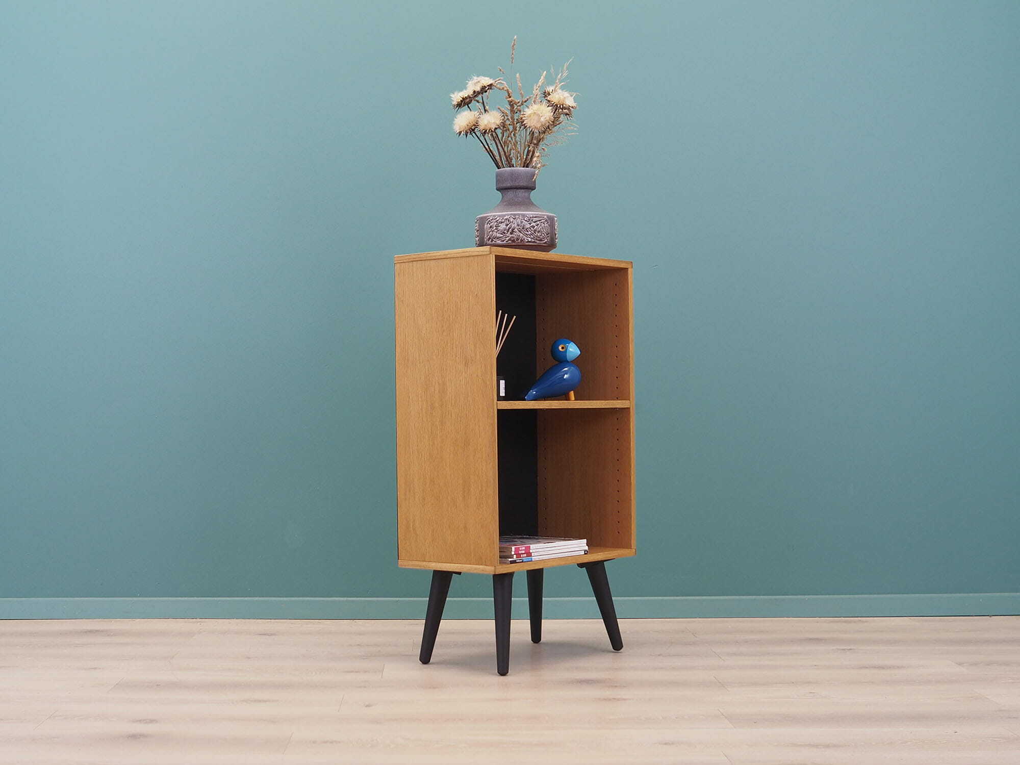 Vintage Bookshelf Ash Wood Brown 1970s 3