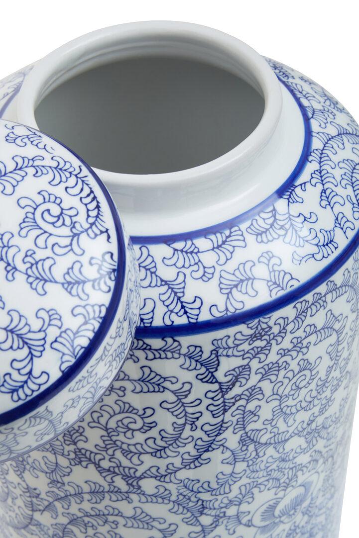 Calix Großer Keramikgefäß Blau Weiß 3