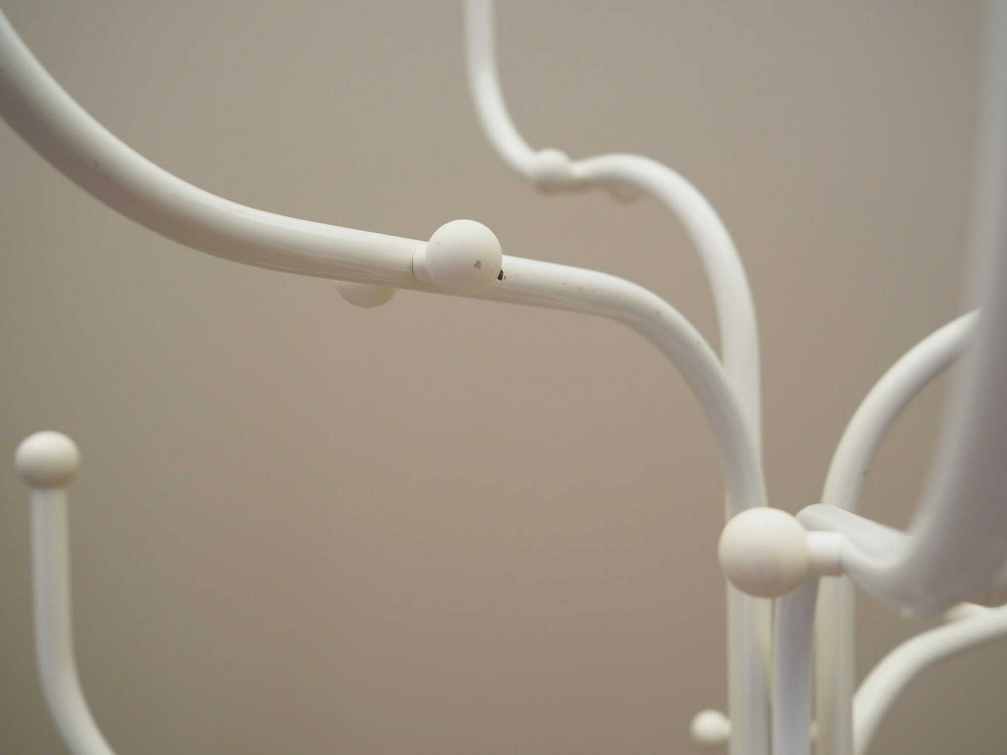 Vintage coat rack metal white 1970s 5