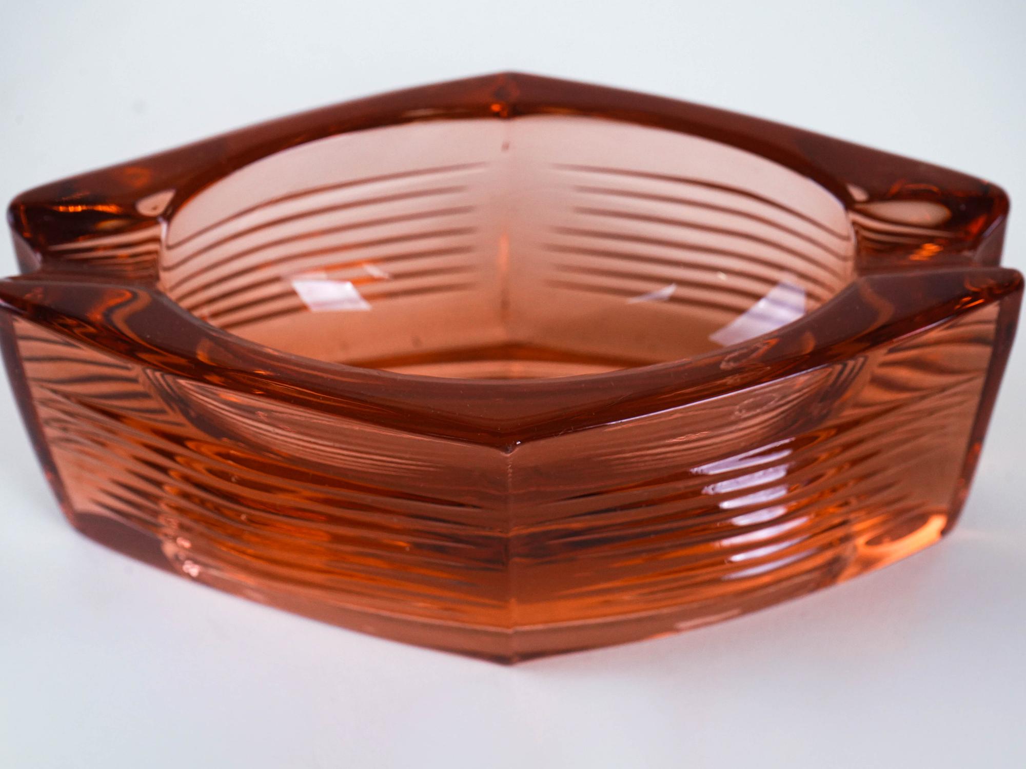 Glass Ashtray Pink 3