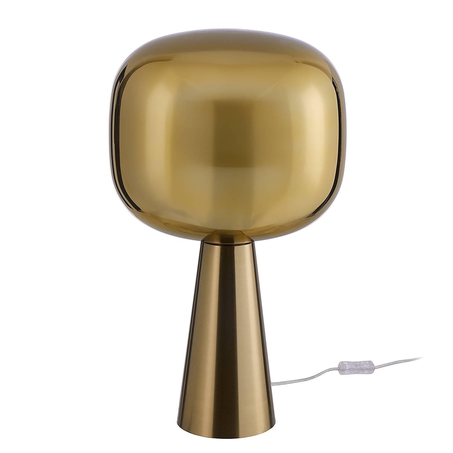 1-Flammig Art Deco Tischleuchte Farbglas Stahl 3