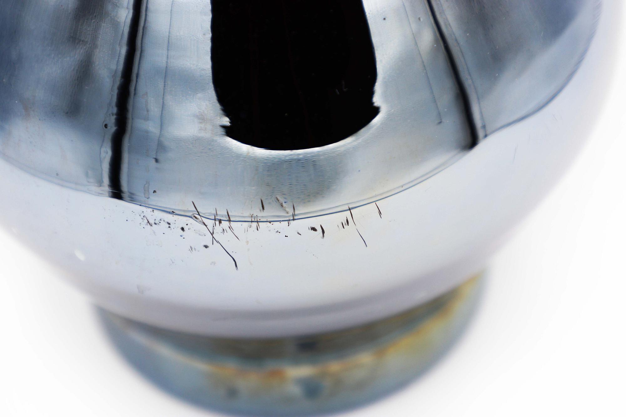 Vintage Jugendstil Henkelvase Abrissglas 5