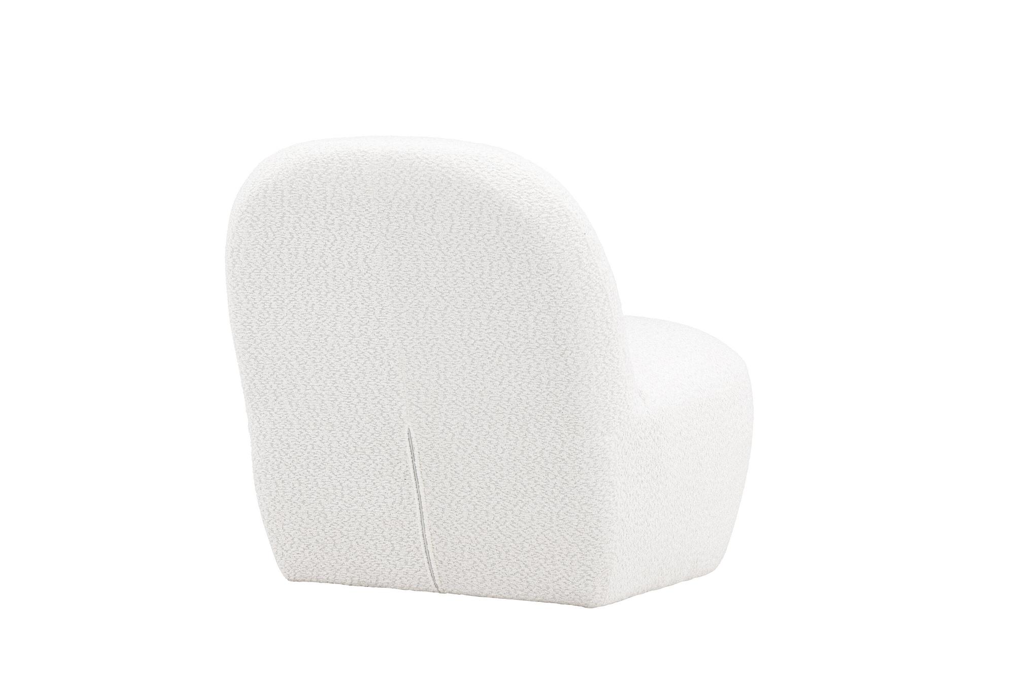 Mahla Lounge Chair White Boucle 7