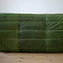 Togo Sofa 2-Seater Pull-Up Leather Green 3