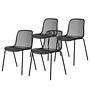 Garden Chair Branson Set of 4 Black 1