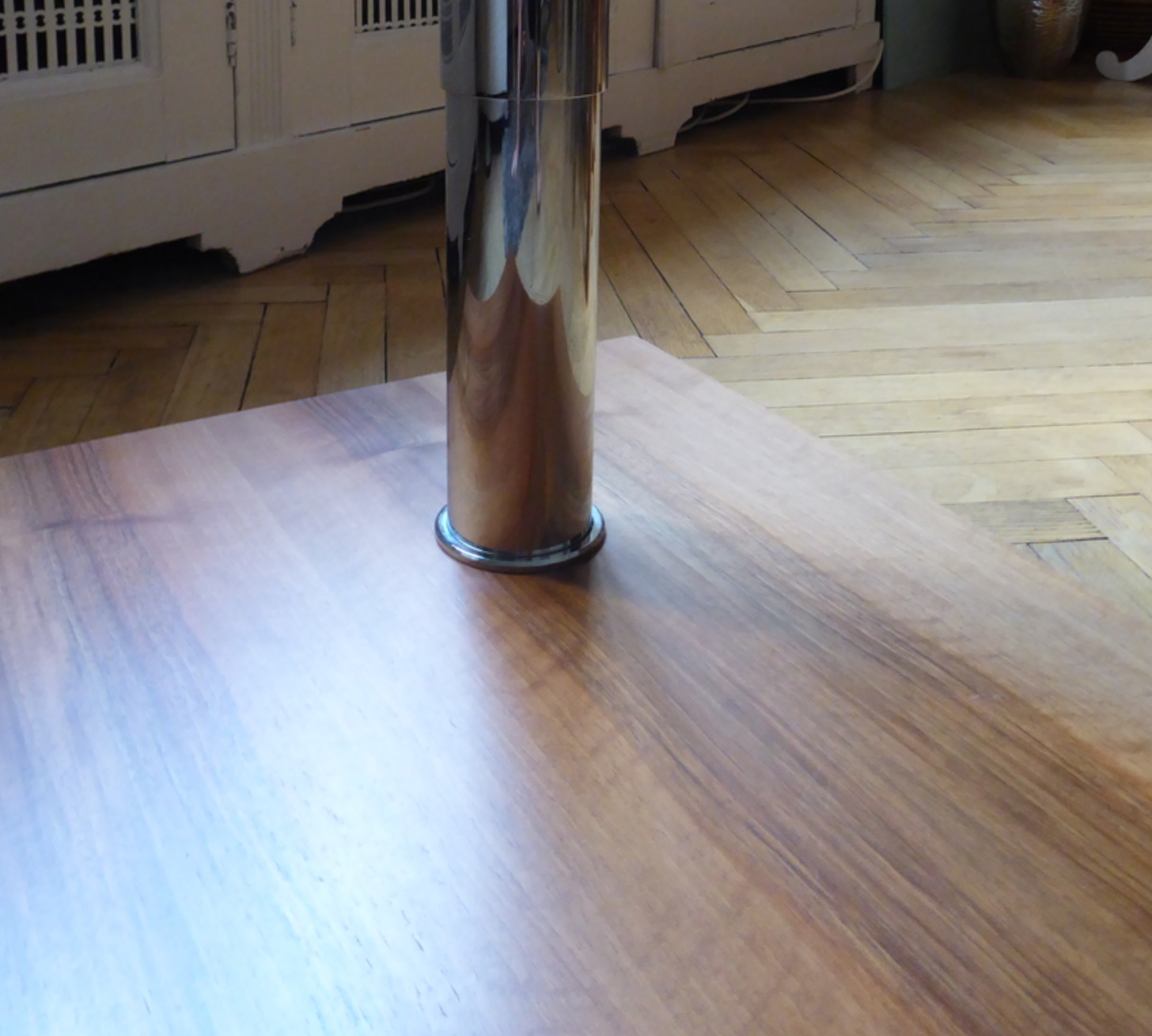 Beistelltisch Glas Holz Braun  5