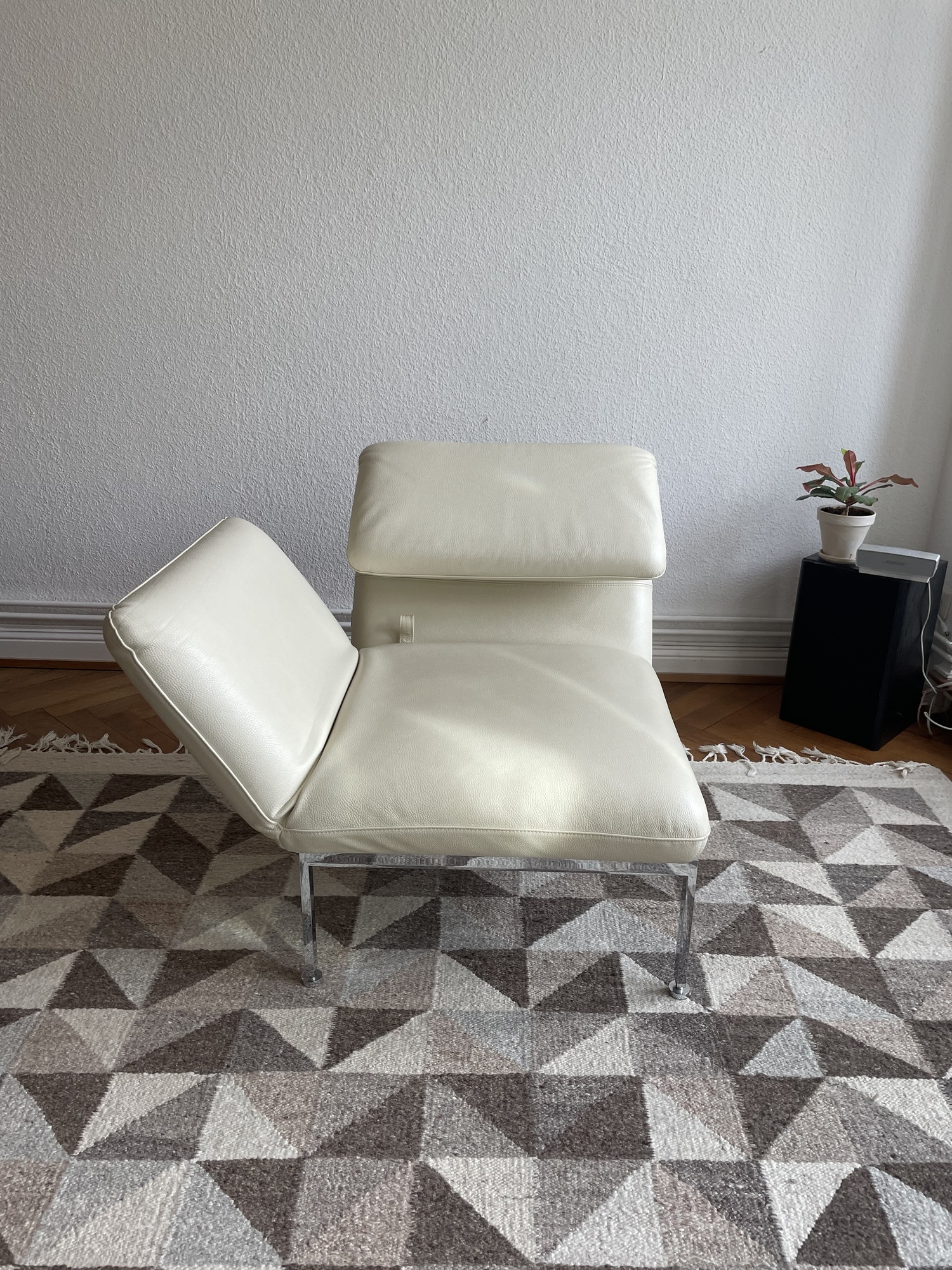 2x Roro Sessel Leder Creme 1