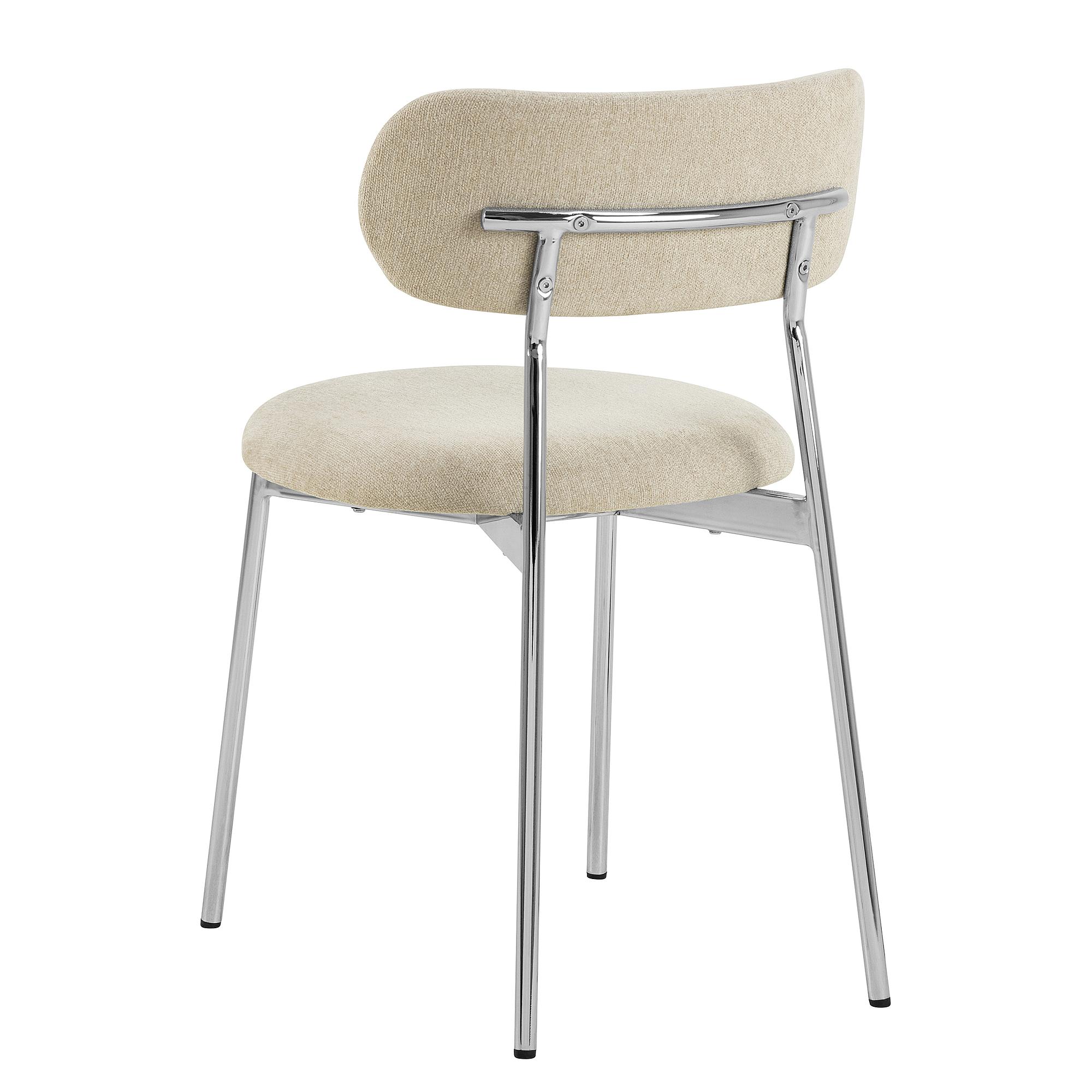 Upholstered chair SUKHO set of 2 Cream 4