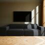 Pyllow 2-Sitzer Sofa Feingewebe Schwarz 0