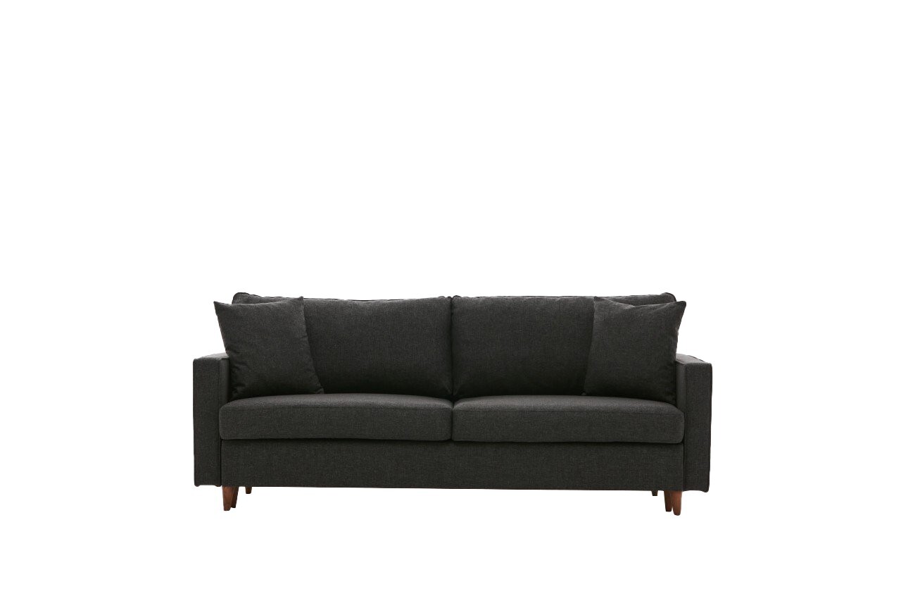 Schlafsofa 3-Sitzer Textil Anthrazit 5