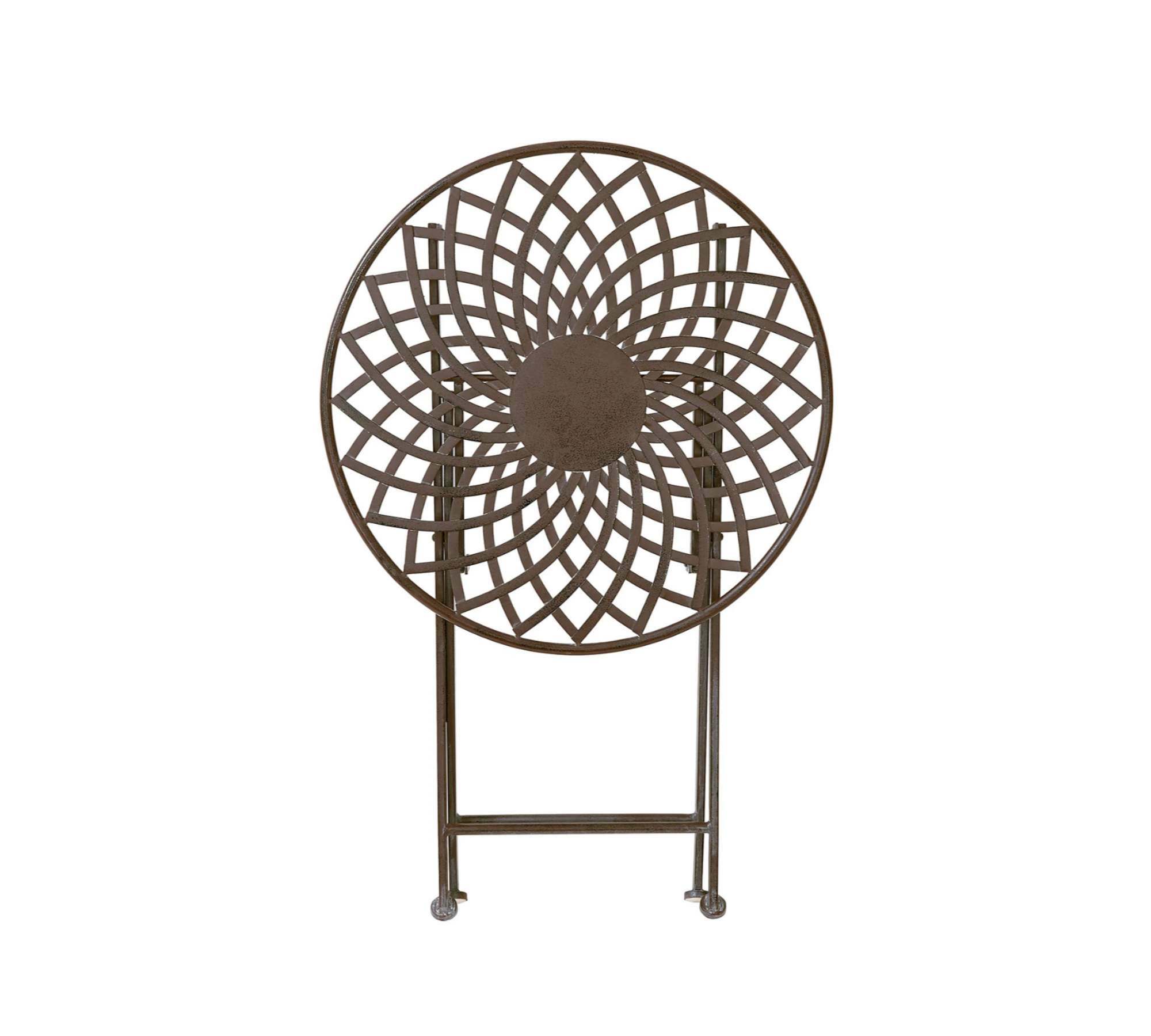 Gartentisch Metall Braun 3