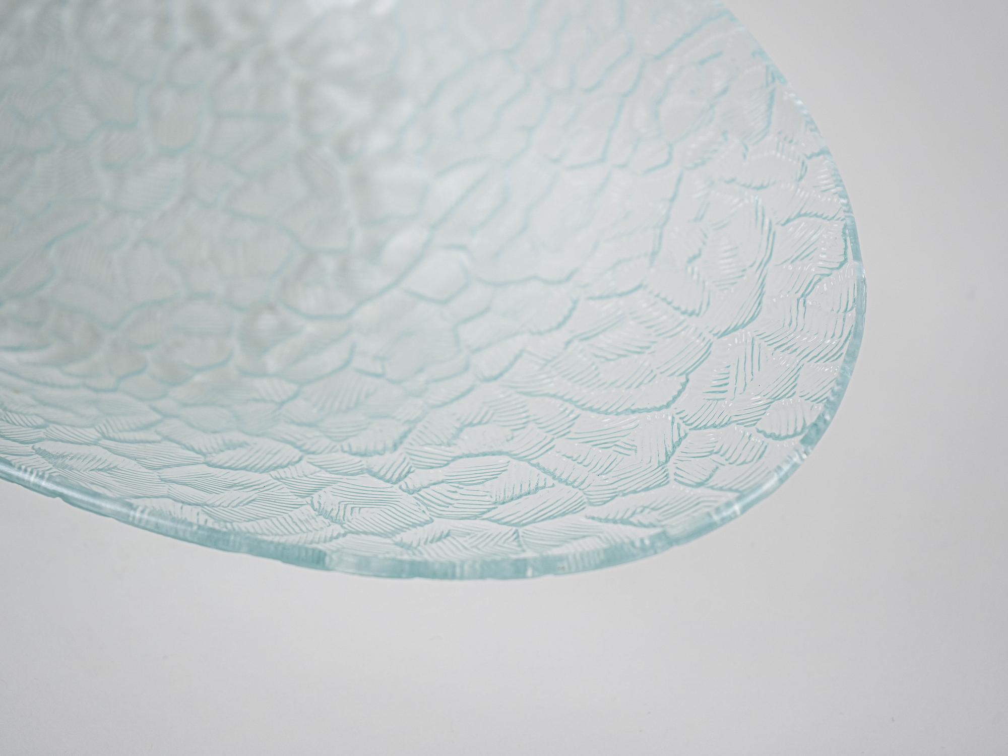 Glass serving platter 1970s 8