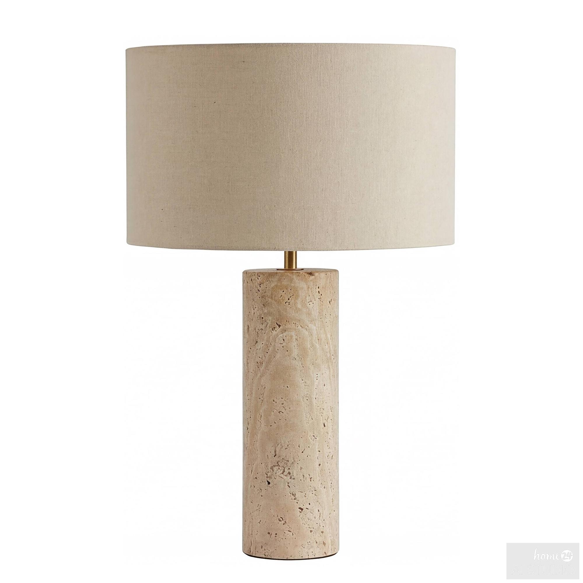 Juxo Tischleuchte 1-flammig Leinen Marmor 4