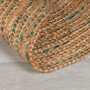 Capri Teppich Jute Natur mit Blauem Akzent 133 x 133 cm 2