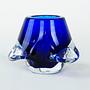 Cobalt glass candlestick Blue 1960s 1